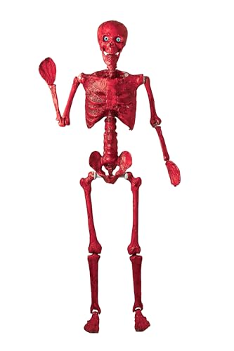 5.4Ft Posable Skeleton with Glowing Eyes H40310