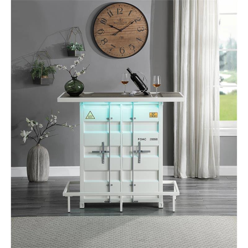 White Metal Bar Table G64703