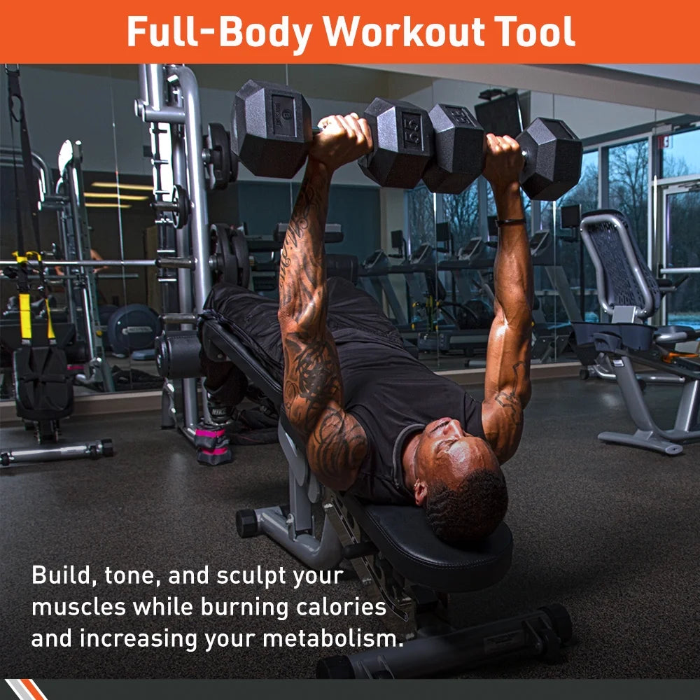 Rubber Encased Hex Dumbbell H340799