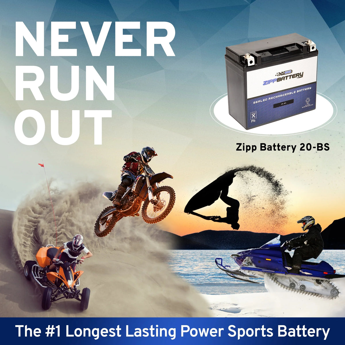YTX20-BS 12 Volt 18 Ah 270 CCA Motorcycle Battery T664282