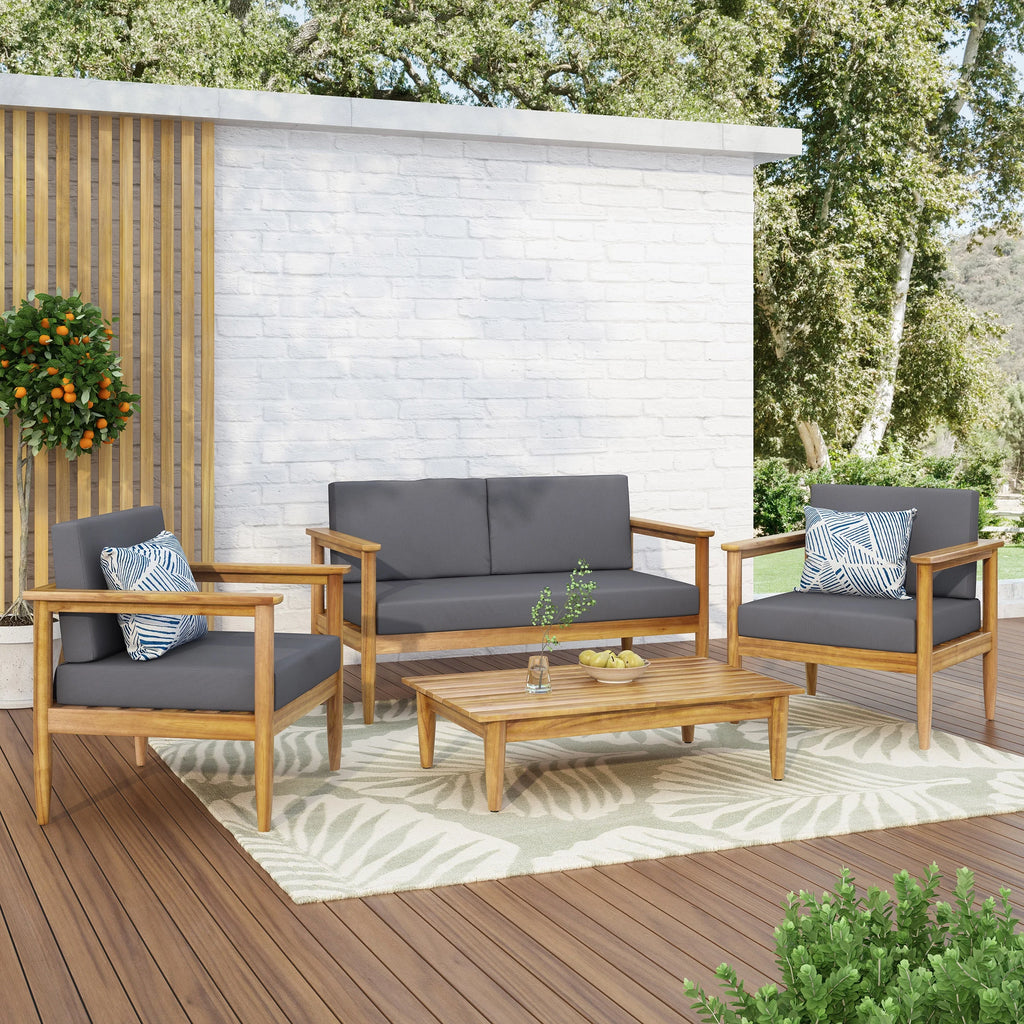 Acacia Wood 4 Seater Chat Set P152