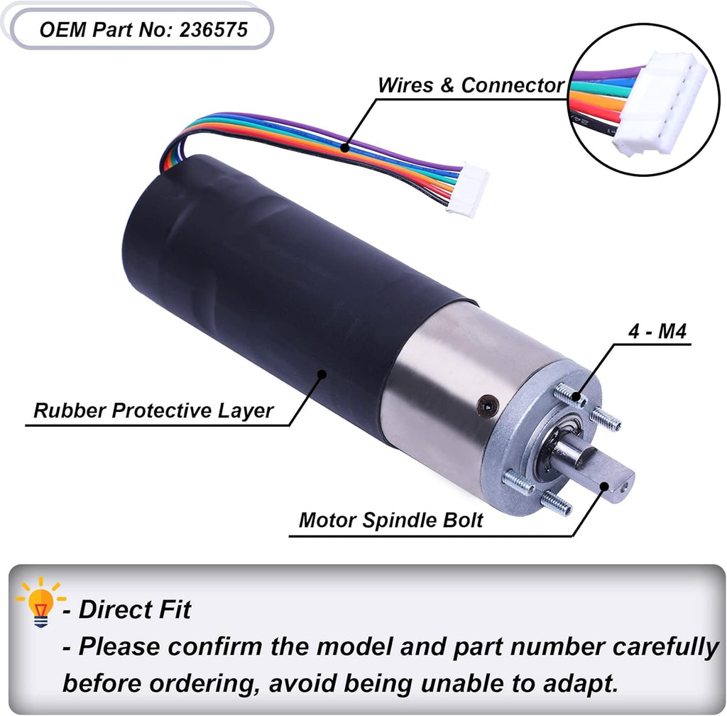 RV In-Wall Slide-Out Motor, 12V, 300:1 High Torque Gear Ratio D2509