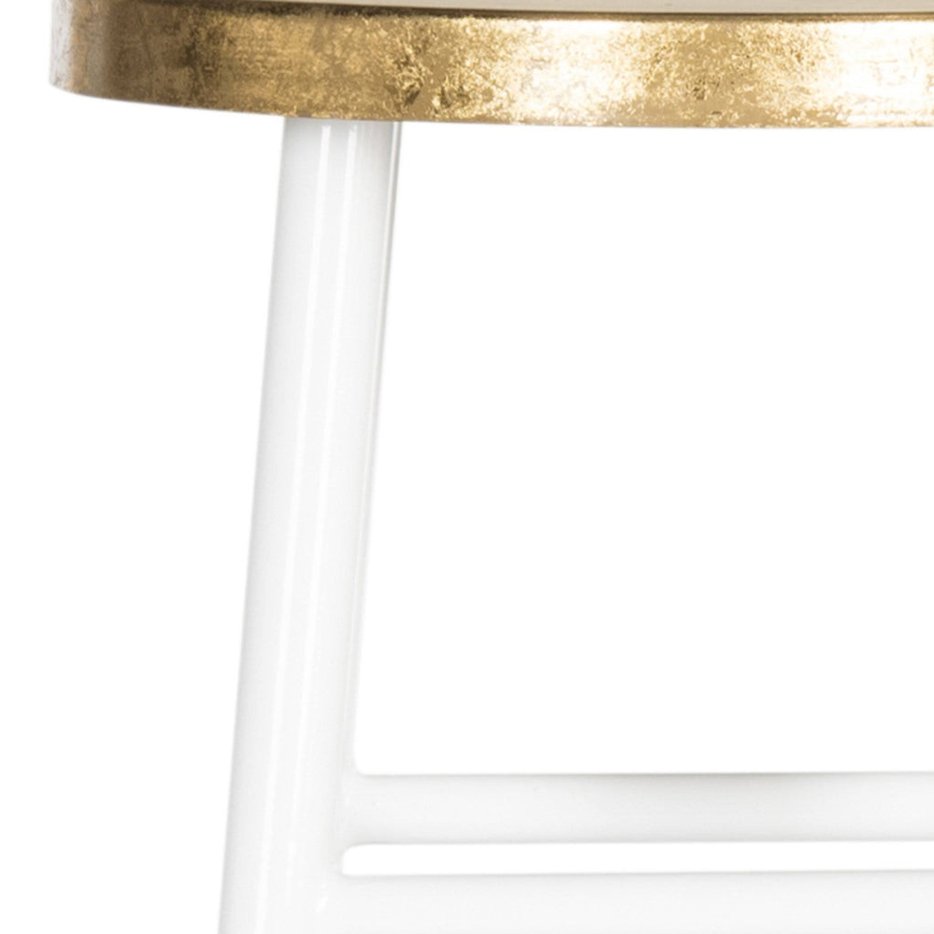 Metallic Bar Stool, White/Gold M247800
