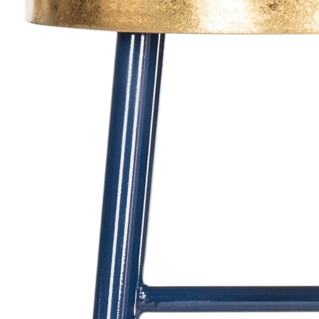 Metallic Bar Stool, White/Gold M247800