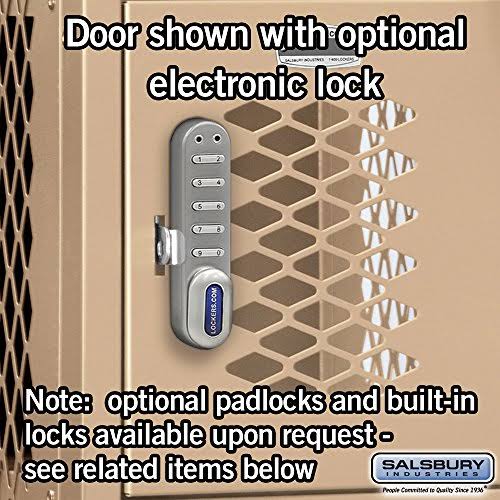 Vented Metal Locker, Six Tier, Tan B859