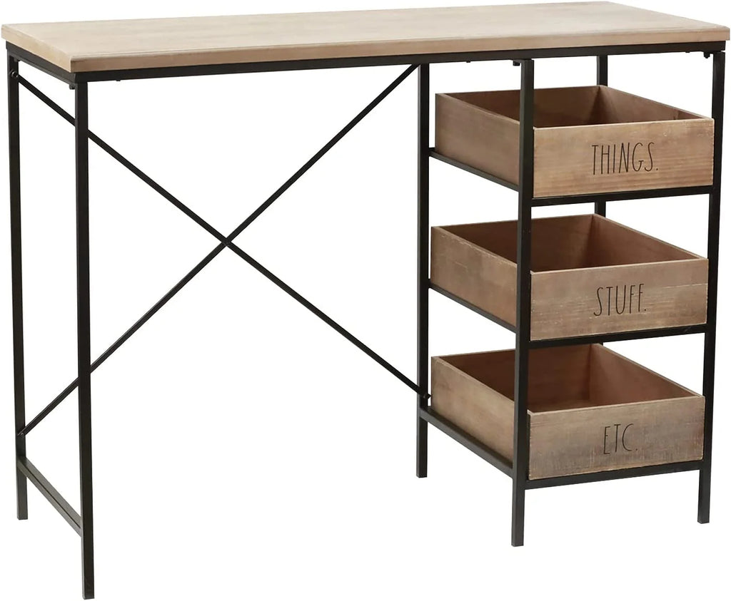 Wood Desk with Drawers B47976
