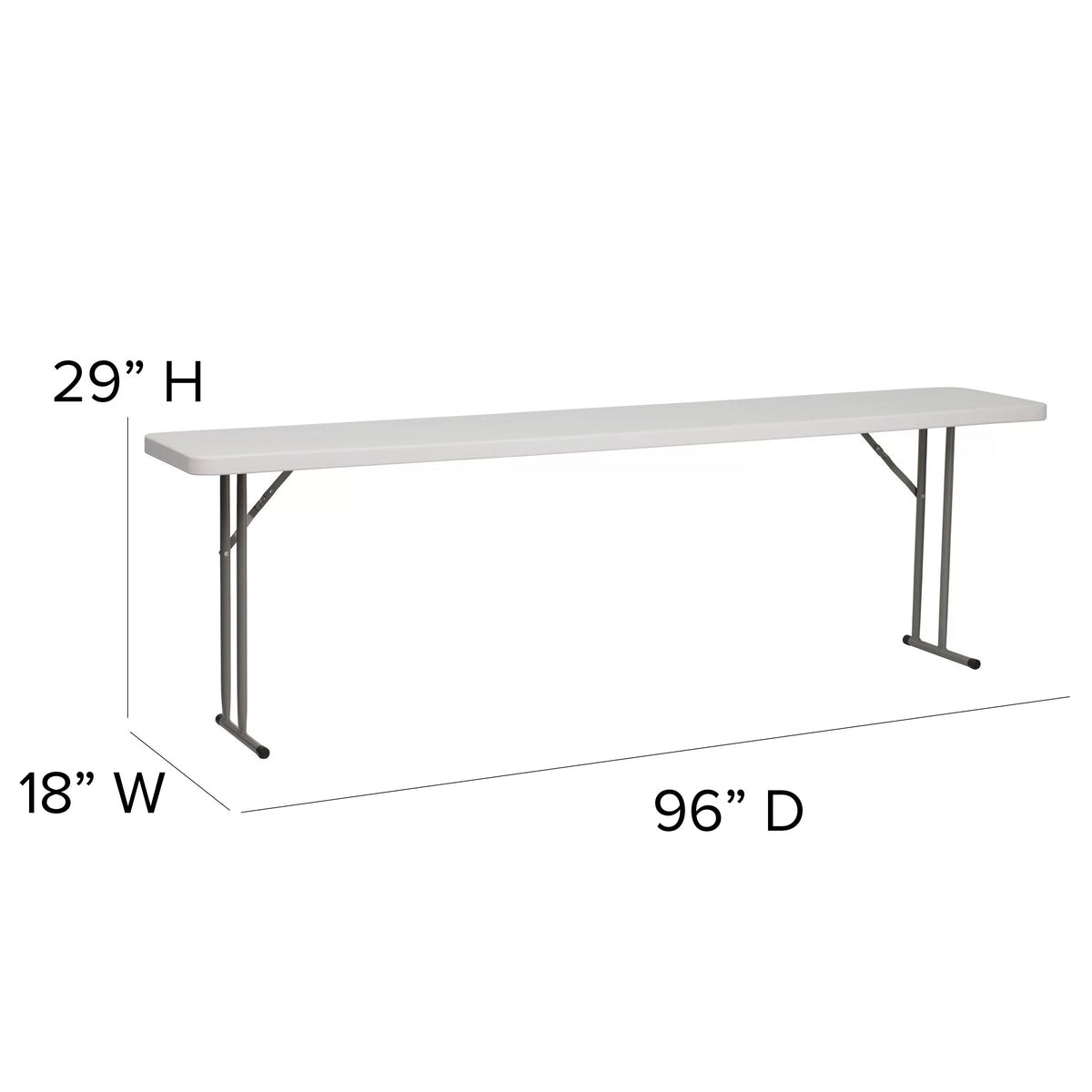 White Plastic Folding Indoor-Outdoor Training Table R994998
