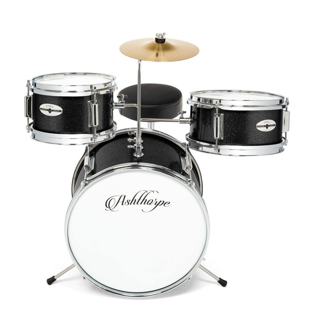 3-Piece Junior Drum Set with Bass, Throne, Cymbal, Pedal Q578797