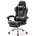 Grey Ergonomic Gaming Chair with Footrest S8953