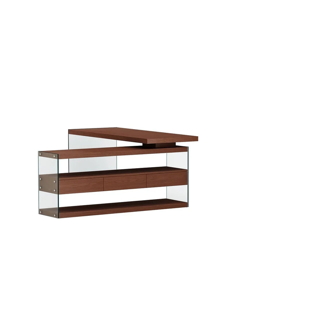 Rotatable Wooden Desk with 3 Drawers and 3 Shelves M86861