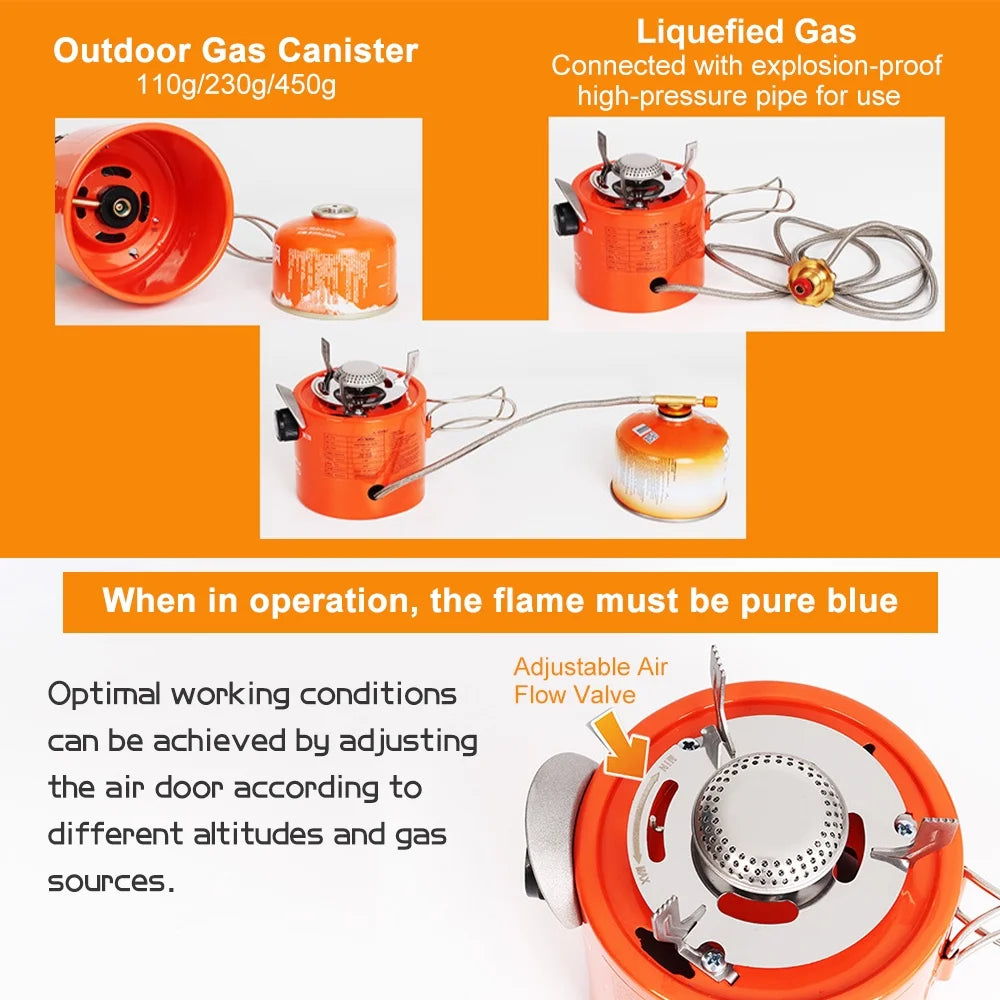 2000W Gas Heater Camping Stove J4873