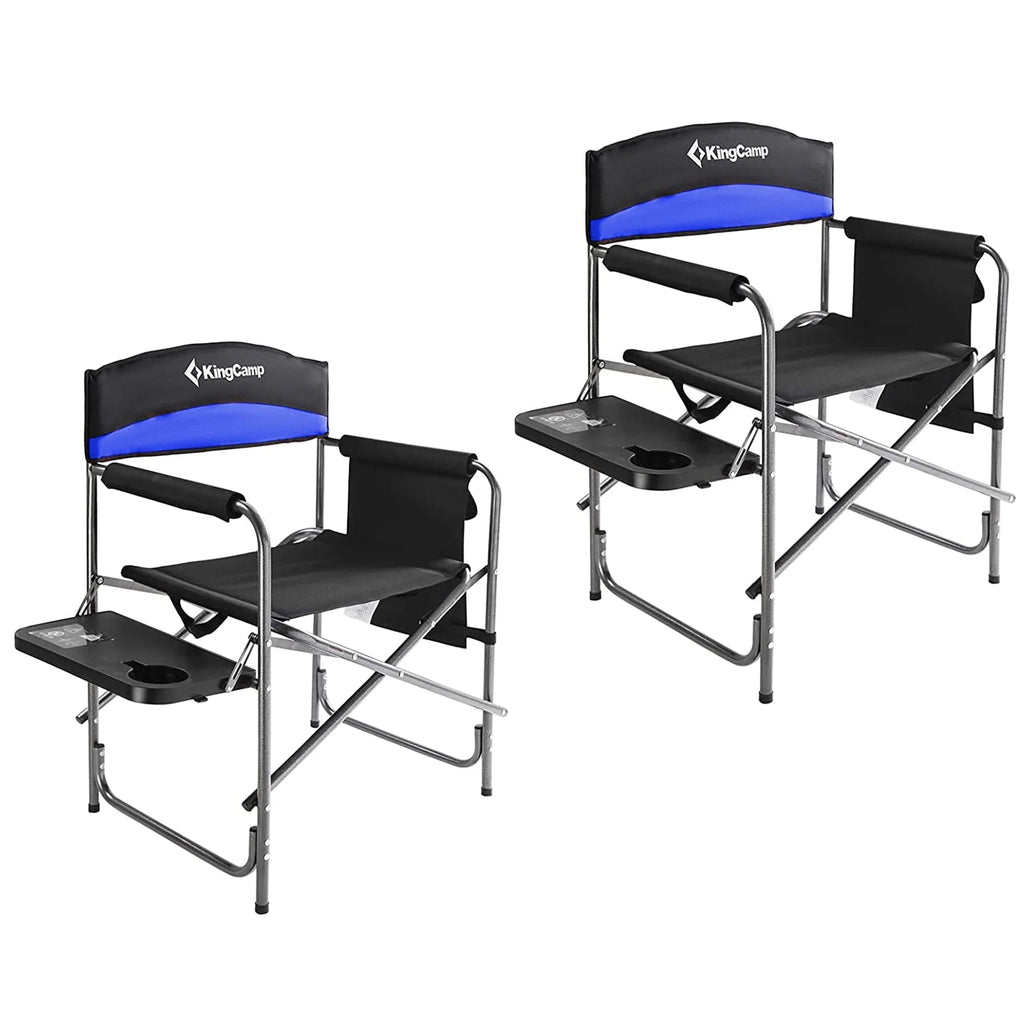 Padded Outdoor Chair with Table and Pockets, Black/Grey 2 Pack R401562