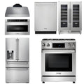 30 Gas Range, Range Hood, Microwave, Refrigerator with Water and Ice Dispenser, Dishwasher, Wine Cooler G862841