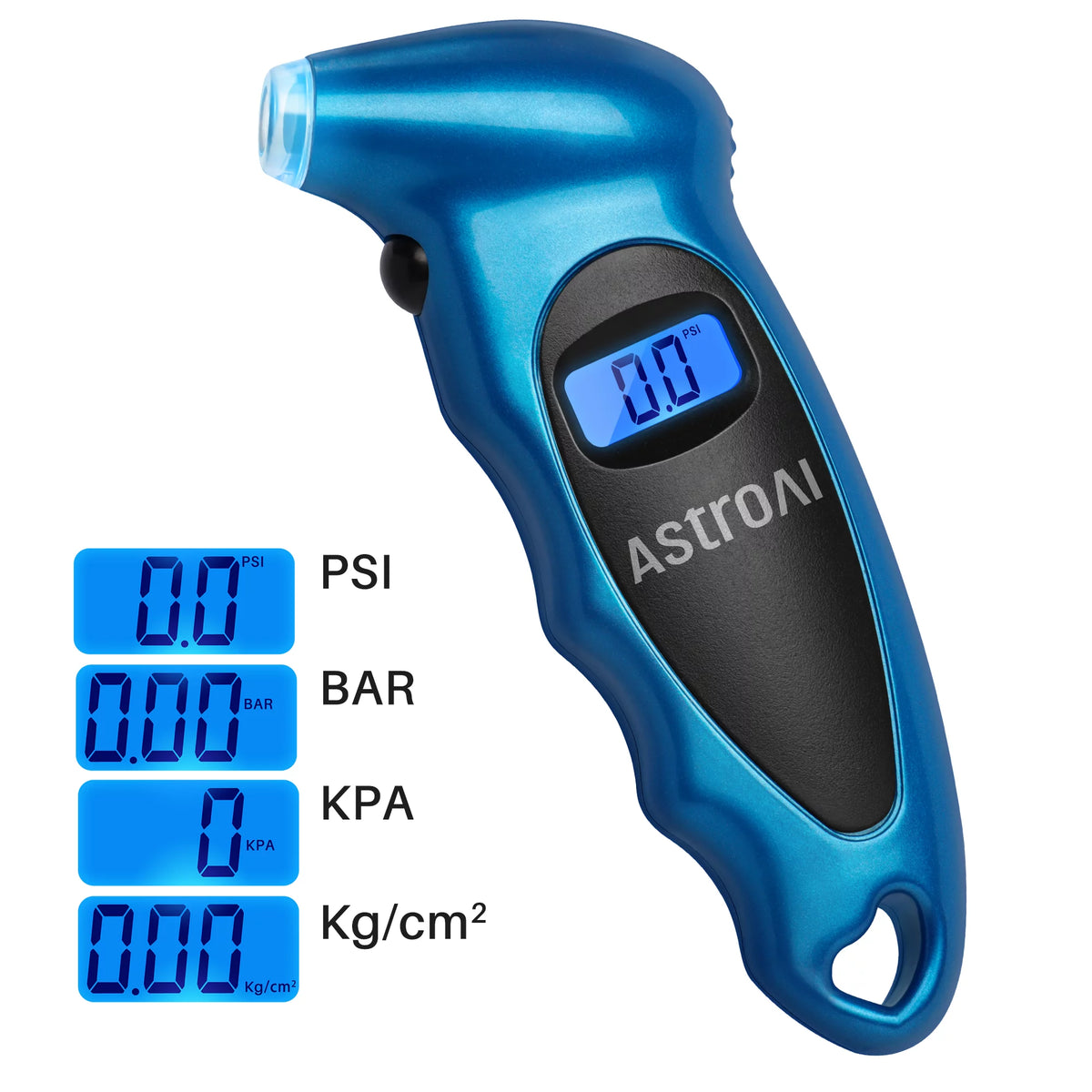 Tire Pressure Gauge, Digital Tester, Blue, 0-150 PSI Y94524