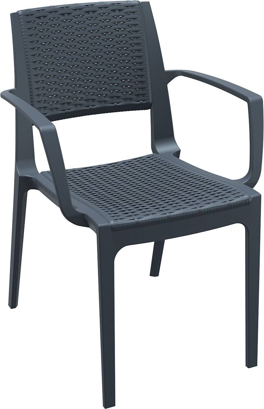 Brown Resin Dining Arm Chair C462