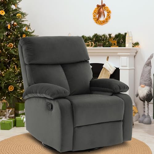 Light Grey Swivel Rocker Recliner W489969