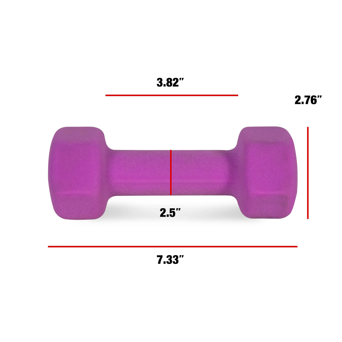 Purple 5lb Neoprene Dumbbell F1602