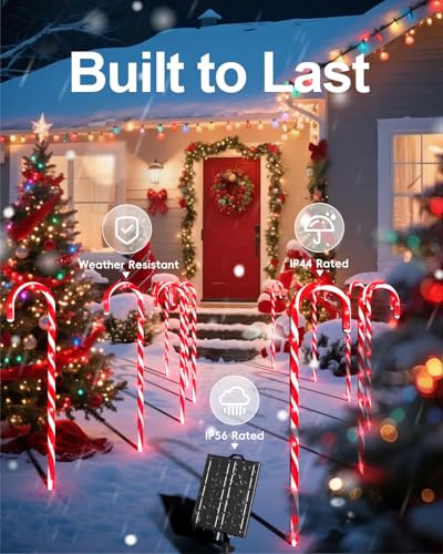 24 Pack 22" Solar Candy Cane Lights A589903