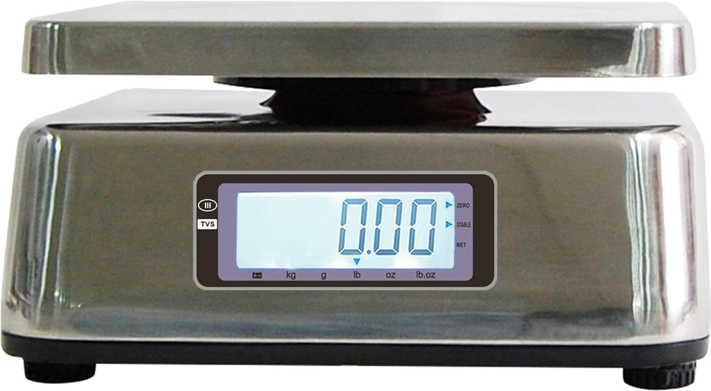 Stainless Steel Washdown Scale, 6lb Capacity, 0.001lb Readability, Dual Display H445276