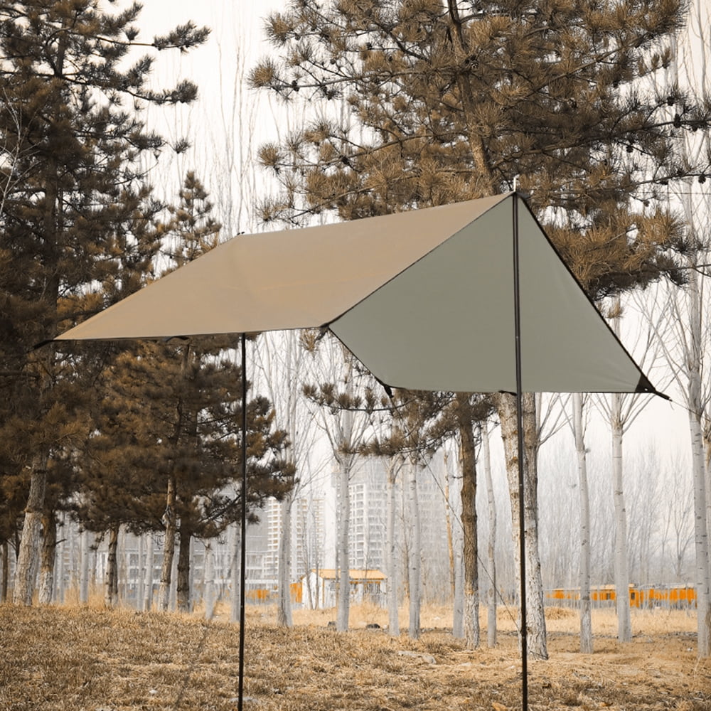 Camping Awning Tarp with Poles Waterproof Sun Shade G2001