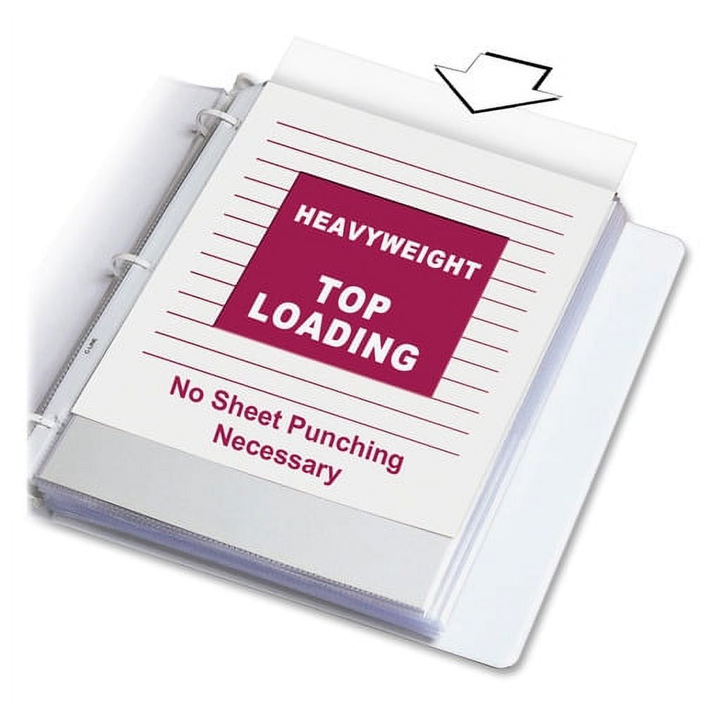 Heavyweight Poly Sheet Protectors Clear, Top Loading, 11 x 8-1/2, 100/BX F21889