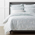 Sky Blue Floral Full Sateen Duvet Cover Q519