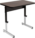 Height Adjustable Office Desk with Black Frame and Grey Top, 36 Inch X5749